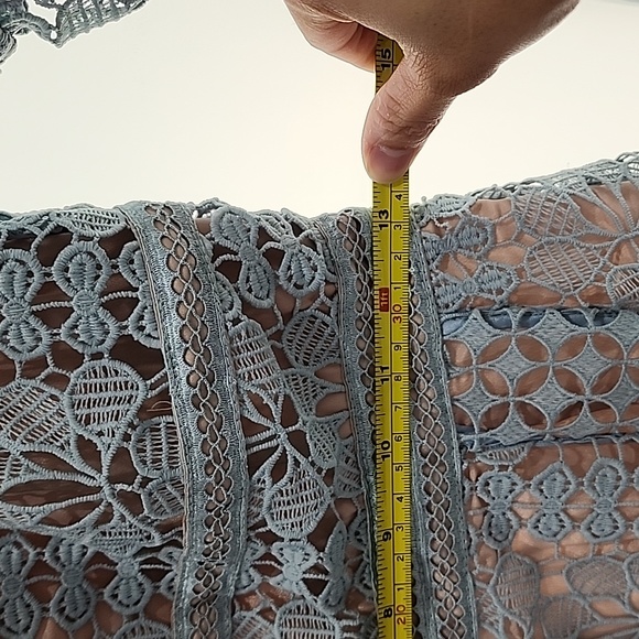 Women's Guipere blue midi dress - Picture 6 of 8